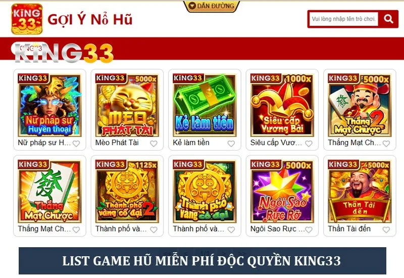 Kho game hũ miễn phí độc quyền khổng lồ