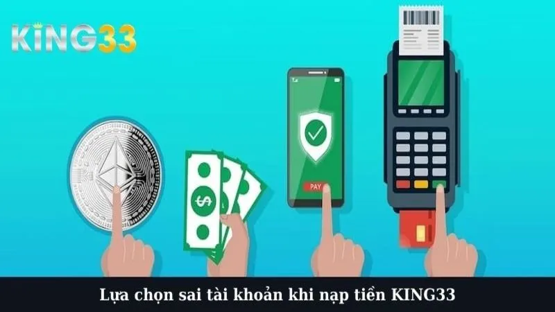 Lựa chọn sai tài khoản khi nạp tiền KING33