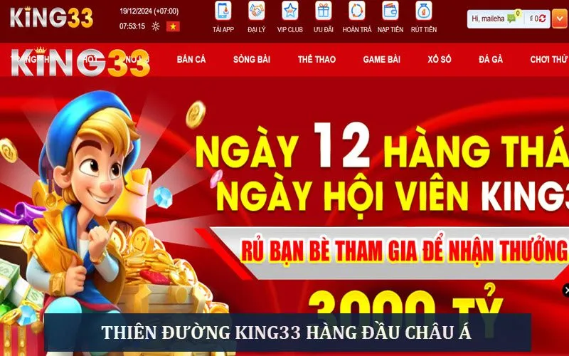 Đắm mình trong thiên đường của nhà cái đổi thưởng King33