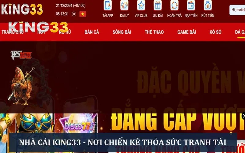 Sảnh Đá gà King33 nơi chiến kê thỏa sức tranh tài